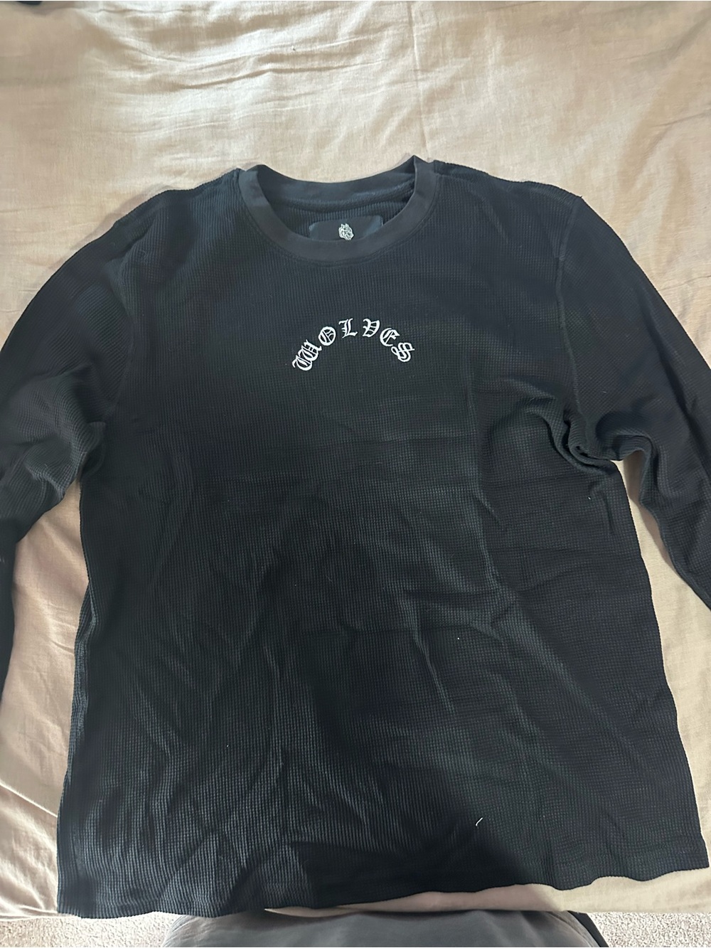 Darc sport Black 'Wolves' Long-Sleeve Thermal Crew Shirt